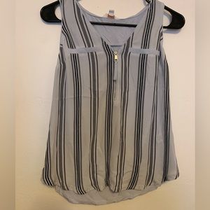 Candies White Striped Tank Top Blouse